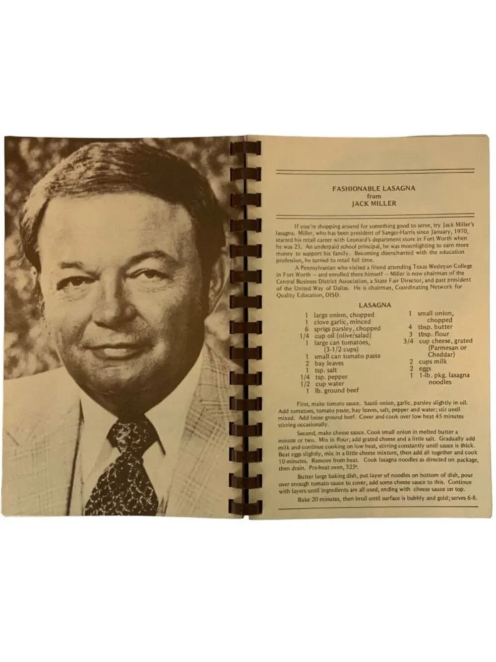 Media Rare Cookbook Favorite Recipes From Dallas Personalities 1979 Spiral Bound